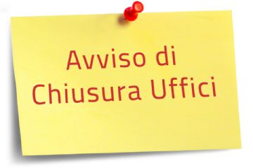 Avviso chiusura Ufficio Ragioneria - Tributi